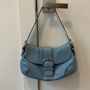 Coach Leather Soho Blue Hobo
